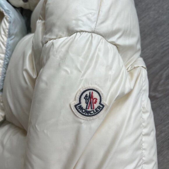 Authentic Moncler Parana Hooded Jacket / Size 00 / Ivory with blue lining - Picture 3 of 11